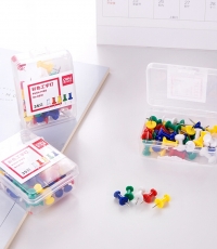 得力0021彩色工字釘*35枚/盒