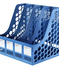 齊心B2174超省錢四格資料架藍*16