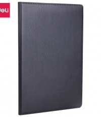 得力7900皮面筆記本-16K-80張(黑)