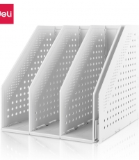 得力78996四聯(lián)拉伸折疊文件框(淺灰)