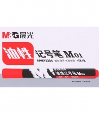 晨光記號(hào)筆油性M01*10（紅）APMY2204