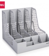 得力78981多功能四聯文件框(灰)