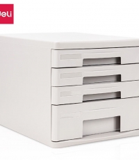 得力9772四層硬塑文件柜(灰)