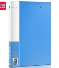 得力5302雙強力文件夾(藍)*12