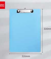 齊心A744透明書寫板夾 A4豎帶刻度*12