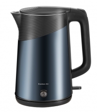 齊心LC-204雙層全鋼防燙電熱水壺 藍色 1.7L