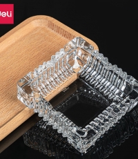 得力9578玻璃煙灰缸(透明)120*120mm