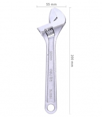 得力DL008A光柄活動(dòng)扳手(銀)8寸