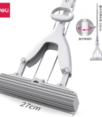 得力19501-膠棉拖把27mm(對折式)(灰色)