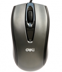 得力3716有線鼠標(黑)