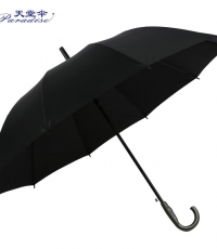 天堂193E黑升級版彎柄晴雨傘70cn*10K