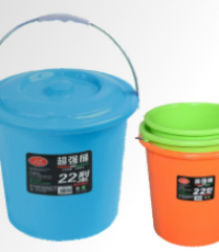 恒豐18型藍色鋼化桶34*34CM(帶蓋)