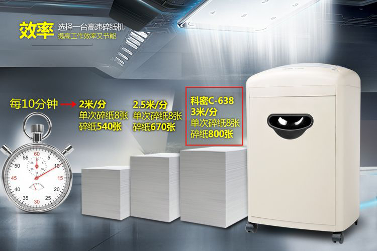 科密C-638碎紙機 科密辦公室家用文件粹紙機